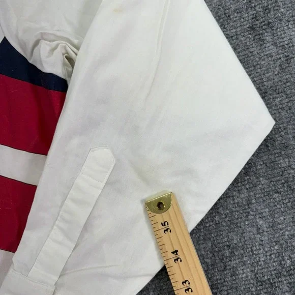 Wrangler Shirt Men 17.5 36 XL Xlong Tails American Flag Western Button Up *FLAWS - Picture 6 of 16